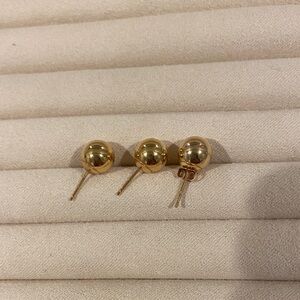 Rose gold ball stud earrings